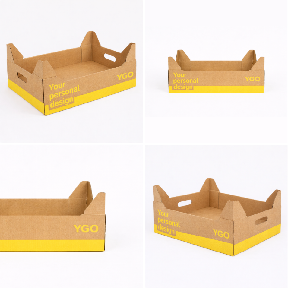 Гофролоток с ручками и усиленными углами (Reinforced Produce Tray)