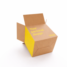 Квадратная четырехклапанная коробка с дном 1-2-3 (Bottom Slotted Container)