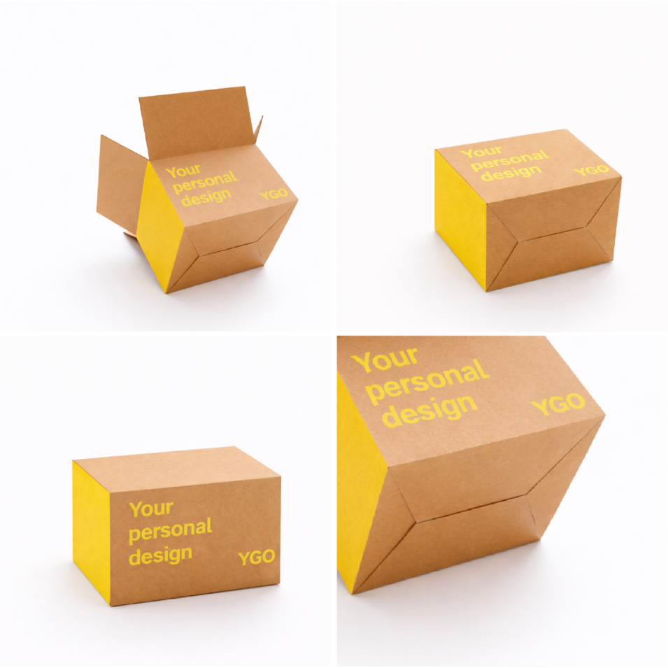 Низкая четырехклапанная коробка с дном 1-2-3 (Bottom Slotted Container)