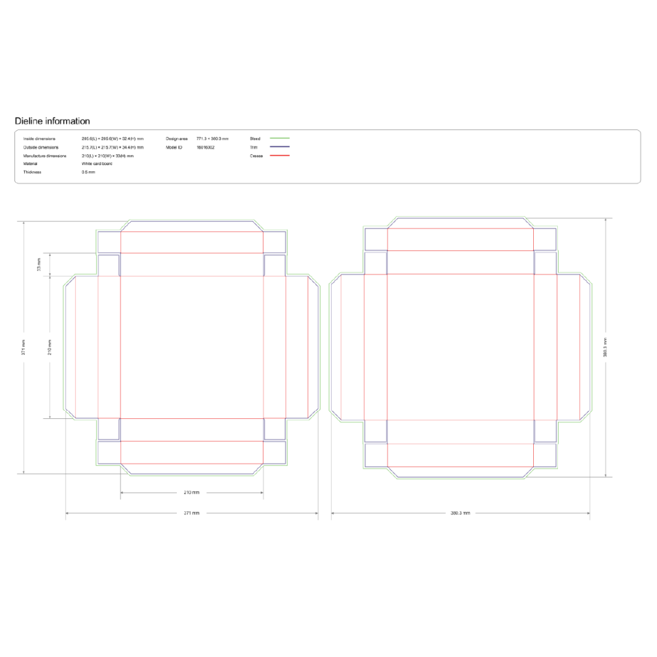 Коробка "дно + крышка" с двойными стенками (Double Wall Tray & Lid)