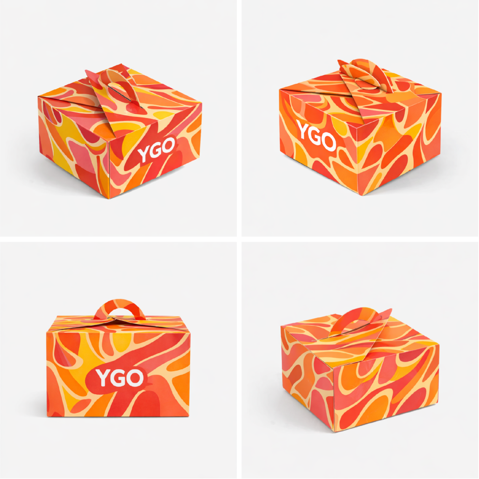 Самосборная коробка для тортов (No Glue Cake Boxes)