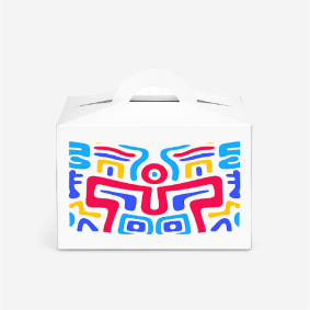 Самосборная коробка для тортов (No Glue Cake Boxes)